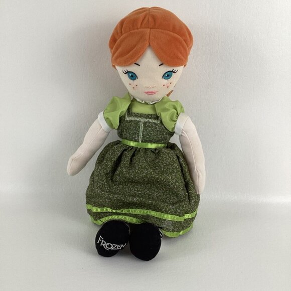 Disney Frozen Broadway Musical Green Dress Anna 15" Doll Plush Stuffed Toy